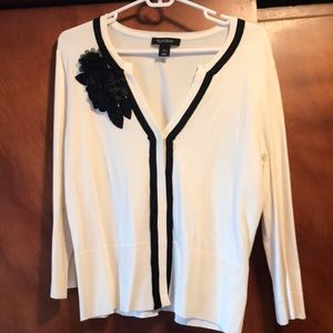 Cream (white) White House Black Market cardigan
